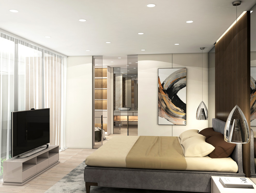 Апартаменты проспект Мира. Спальня и гардеробная.