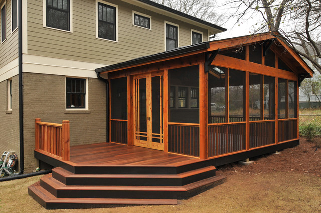 Craftsman Screen Porch Atlanta By Innovative Craftsman Screen Porch