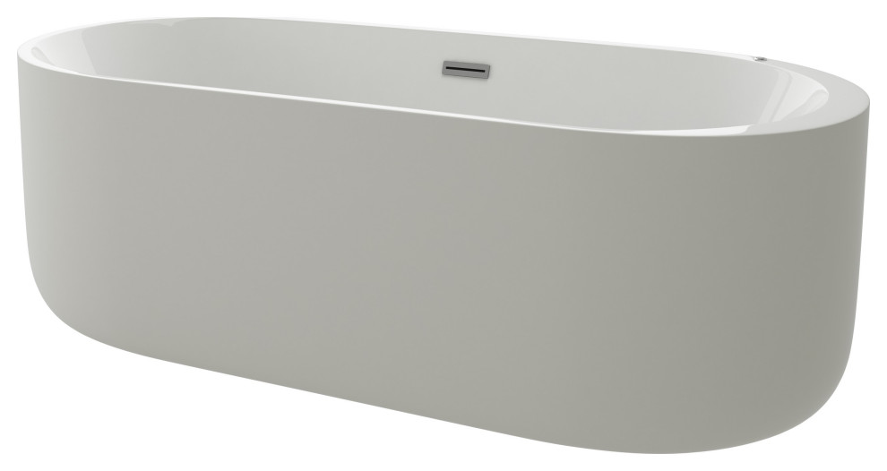Broxton 67" Freestanding Air jetted Bathtub with no faucet