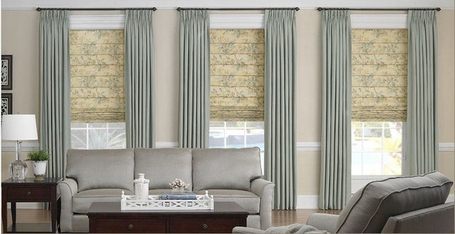 Roman Shades- 3 Day Blinds- Living Room