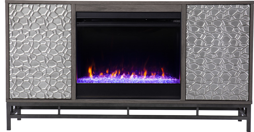 Hollesborne Color Changing Fireplace Transitional Entertainment