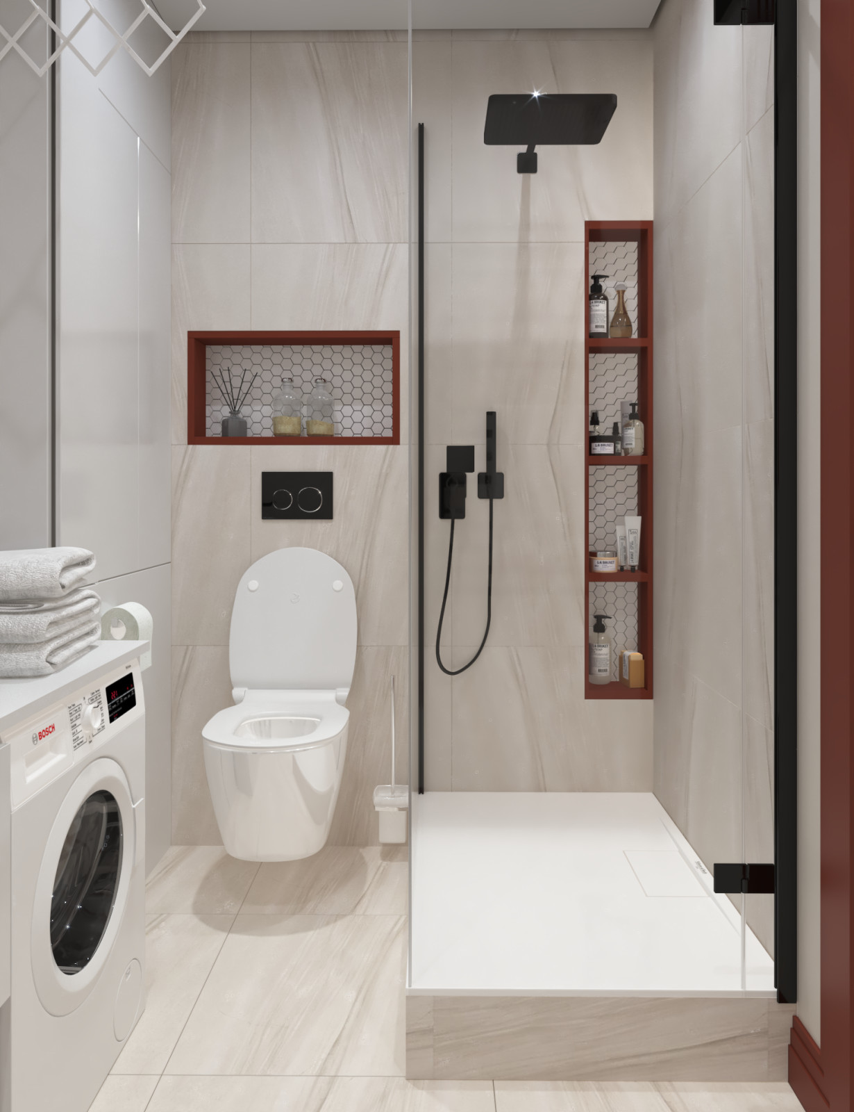 Яркая терракотовая линия