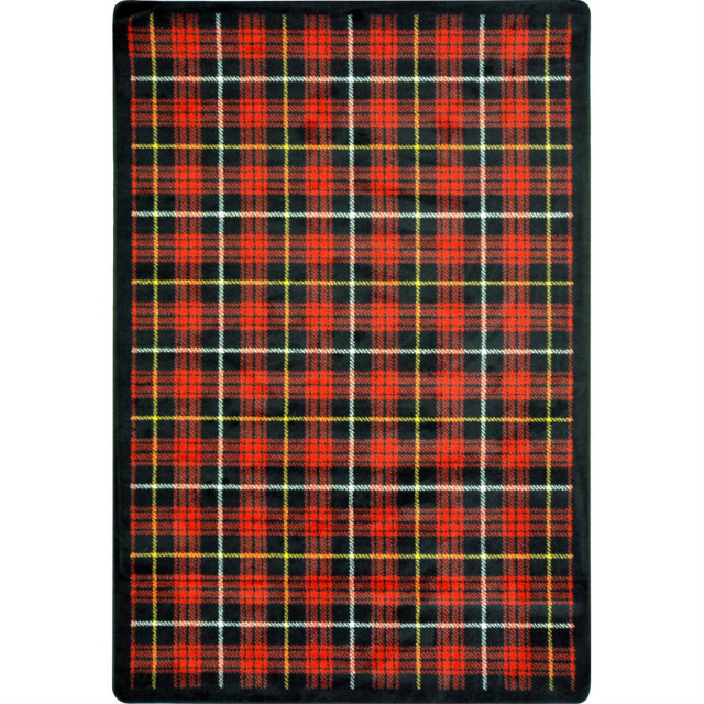 Bit O' Scotch 5'4" x 7'8" area rug in color Lumberjack Red Rustic