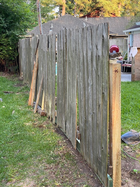 Fence Blown Down, & ReBuild