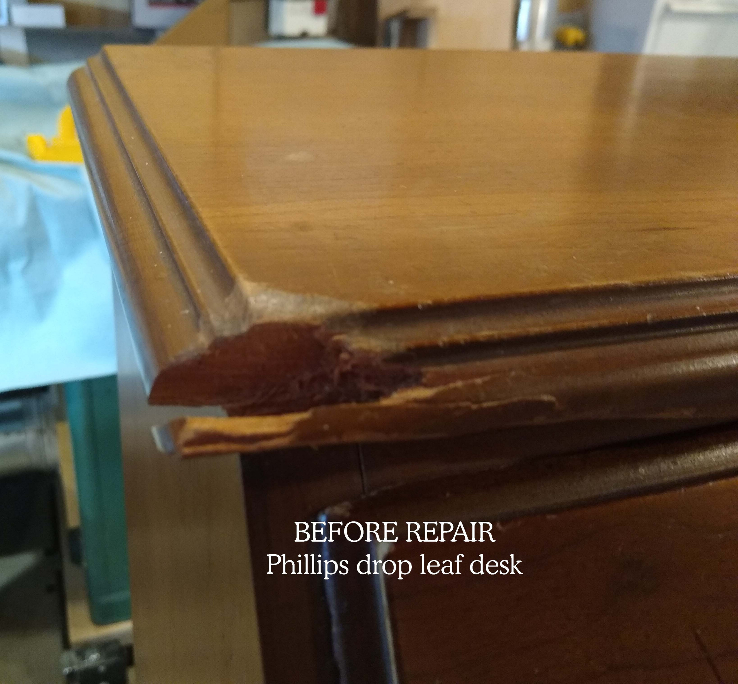 Phillips drop leaf desk repair