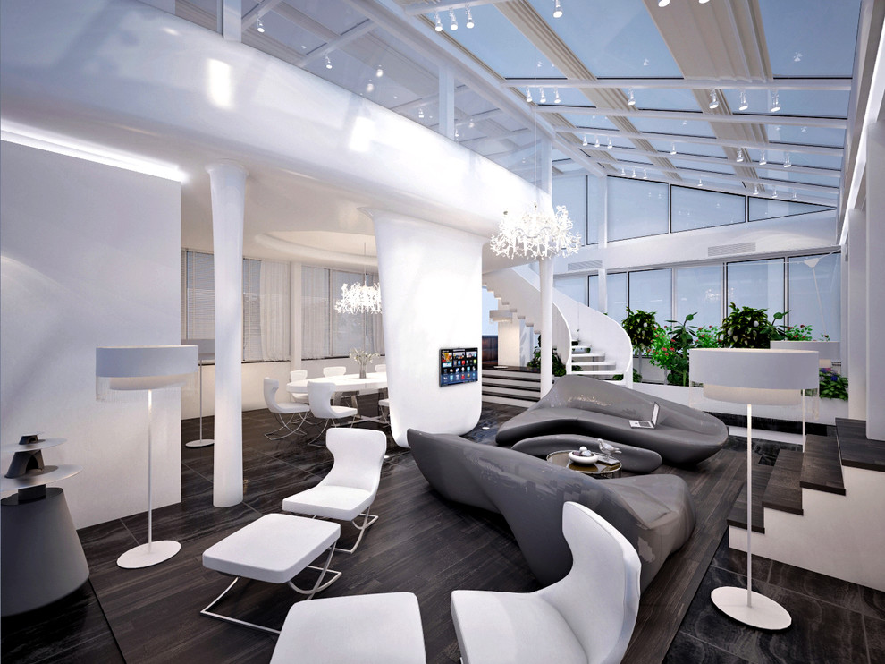 Проект 79 - Интерьер двухуровневой квартиры (11 вариант)