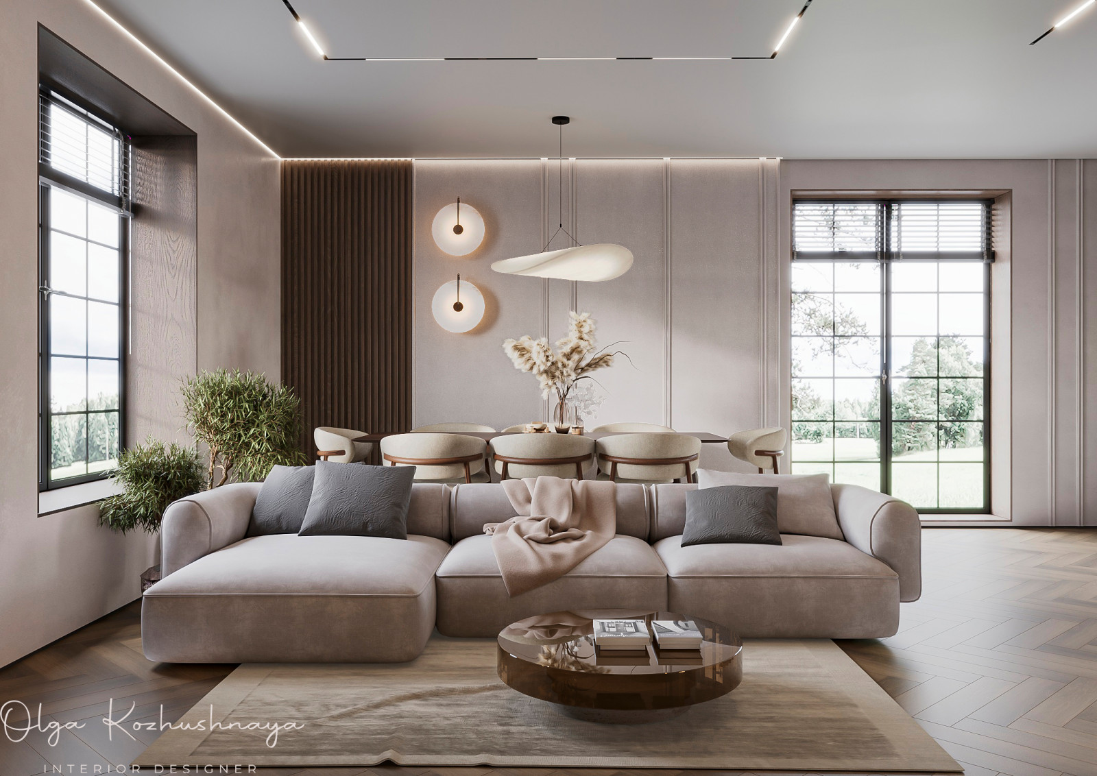 Современный дизайн в загородном доме