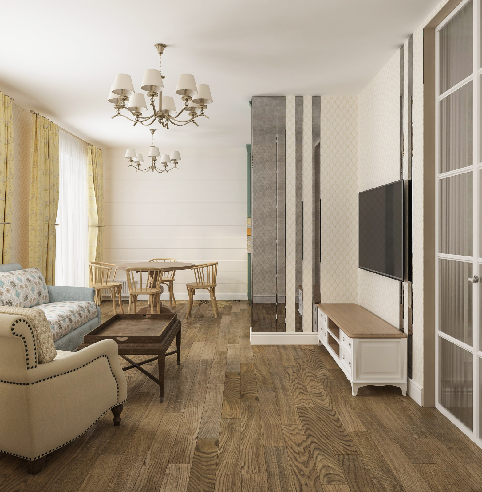 Проект интерьера 4-комнатной квартиры 115 кв.м в ЖК «Черняховского 19»