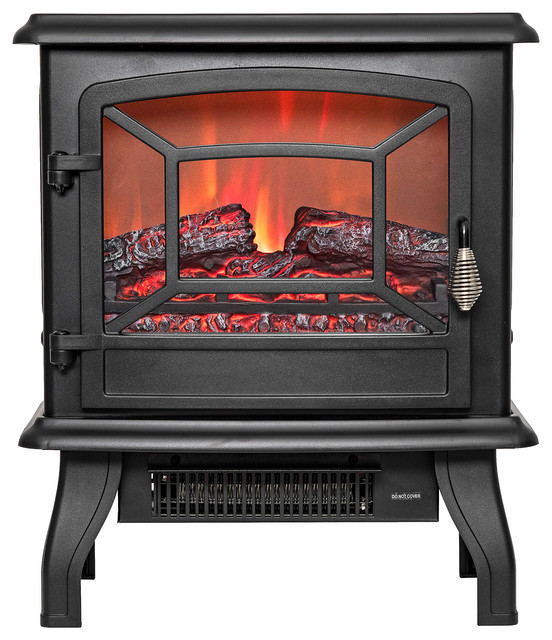 Akdy 17 Freestanding Portable Black Electric Fireplace 3d Flames Akdy 17 Freestanding Portable Black Electric Fireplace 3d Flames With Logs Traditional Indoor Fireplaces By Home Improvement