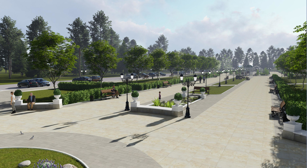 Проект городского сквера в г. Когалым, ХМАО