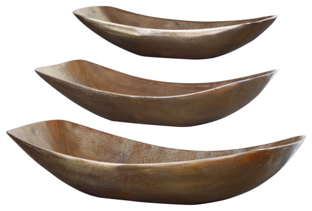 Uttermost Anas Antique Brass Bowls 3-Piece Set 18957
