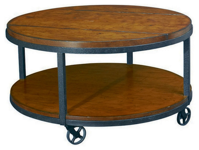 Hammary Baja Round Cocktail Table With Casters