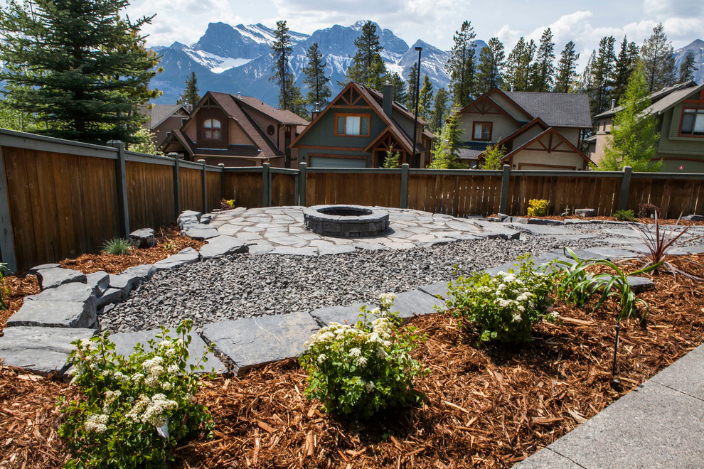 Inspiration for a rustic home design remodel in Calgary