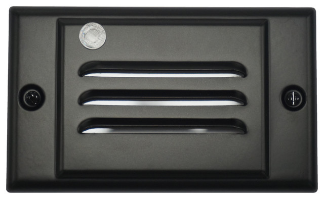Nicor Led Step Light W Photocell Sensor Horizontal Faceplate Nicor Led Step Light W Photocell Sensor Horizontal Faceplate Black