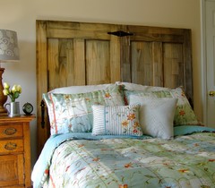 Make Your Own Rustic-Chic Headboard From Salvaged Doors