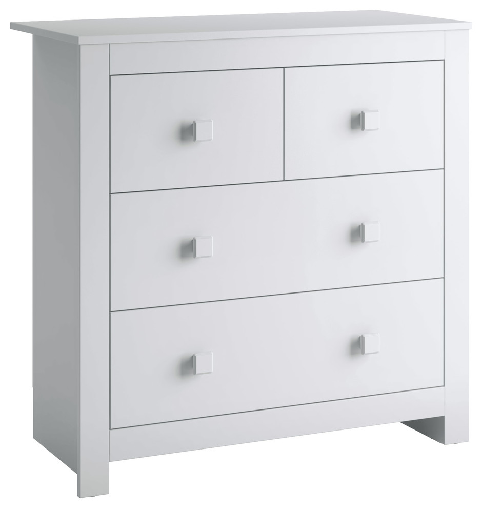 Madison Chest of Drawers, Snow White Transitional Kids Dressers And