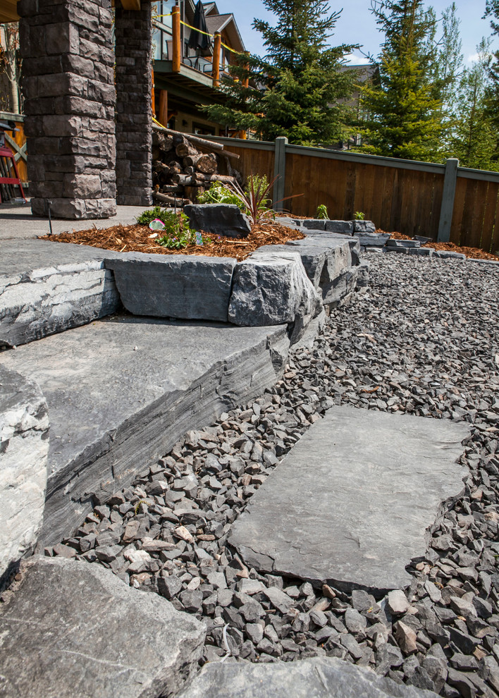 Inspiration for a rustic home design remodel in Calgary
