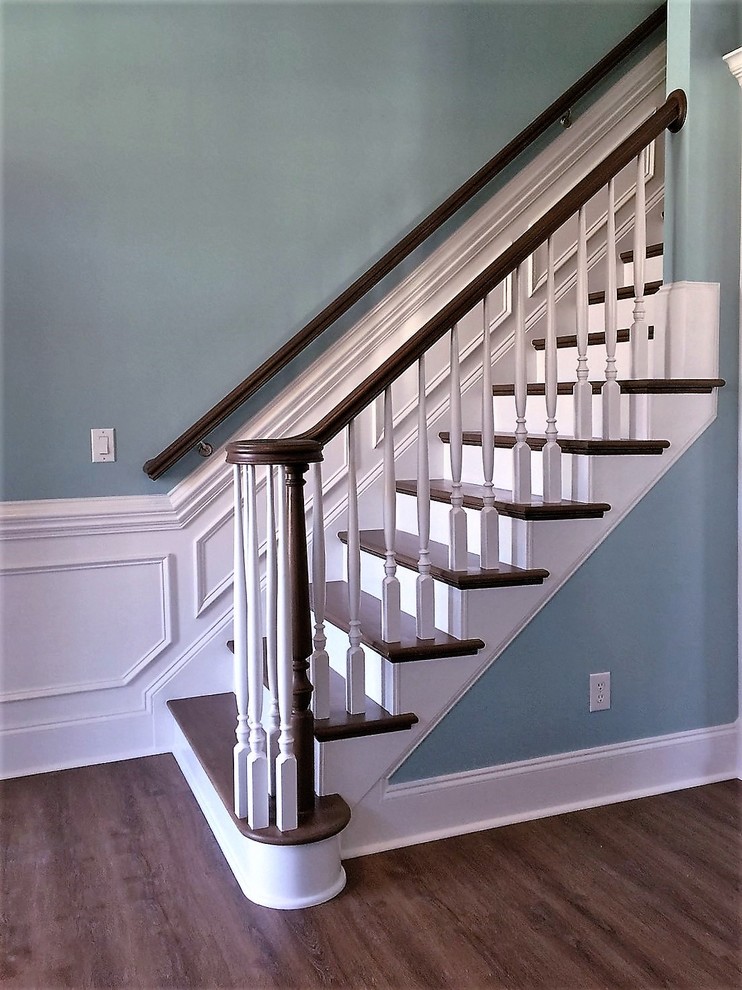 Inspiration for a transitional staircase in Charlotte.