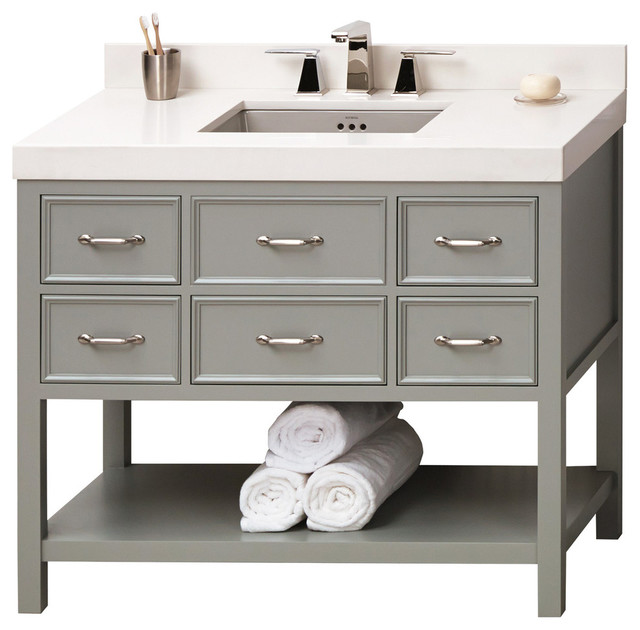 Ronbow Newcastle 42" Bathroom Vanity Set With Ceramic Sink