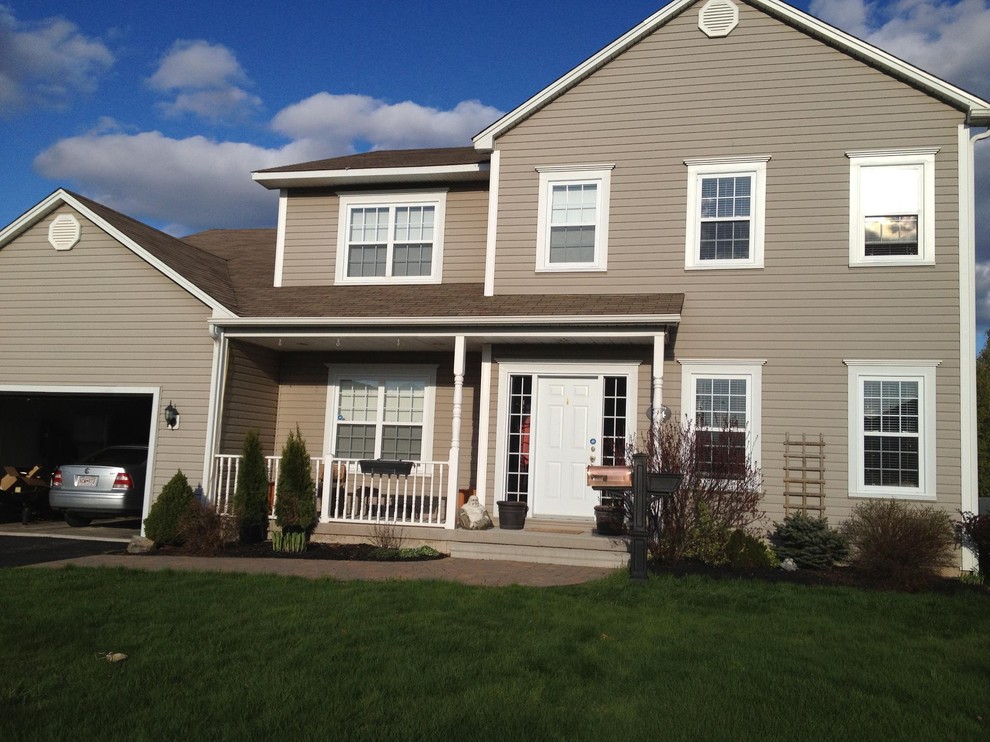 what to do to dress up front of house& garage