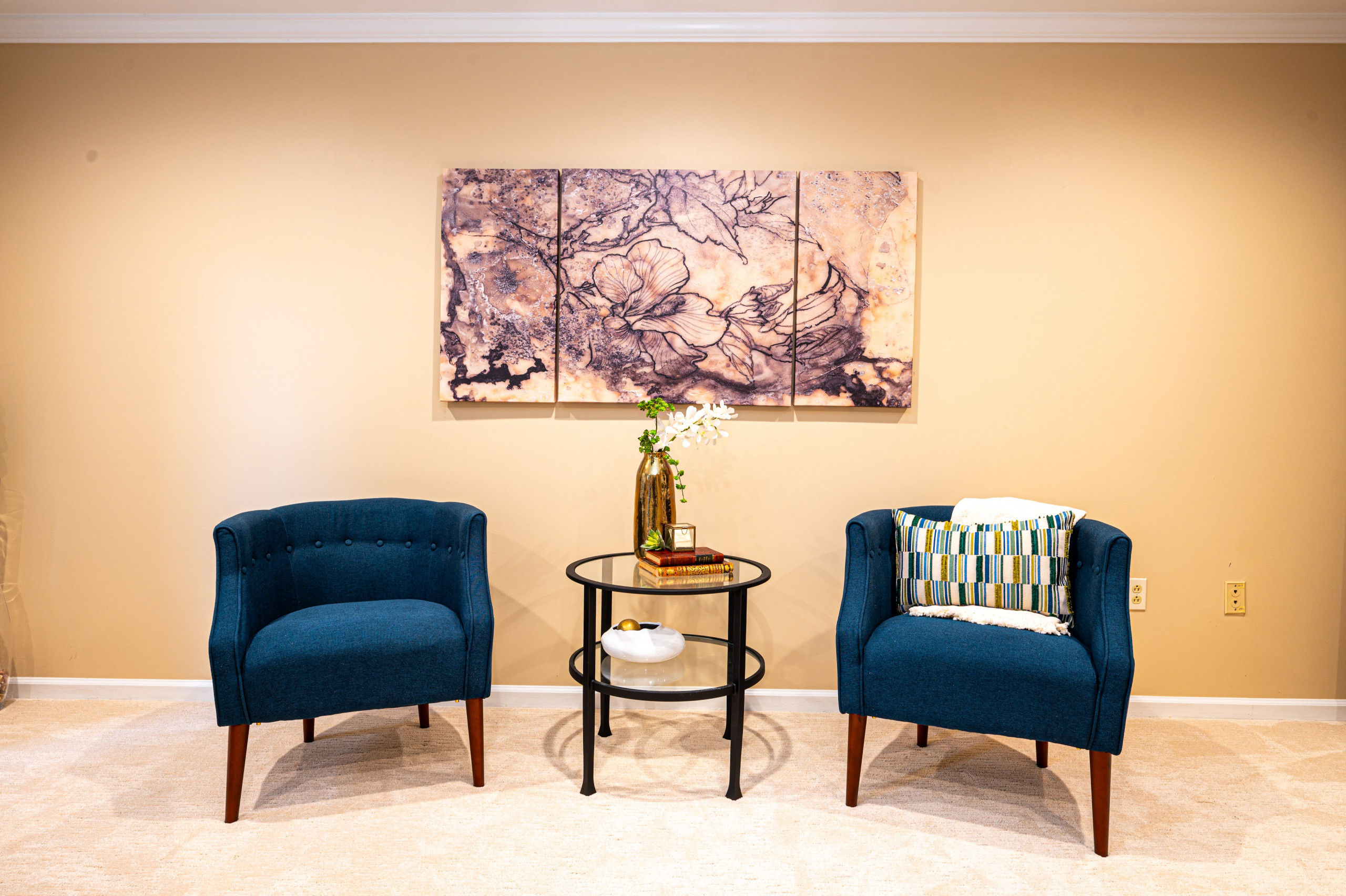 Family Room/Living Room Design and a Kitchen Refresh