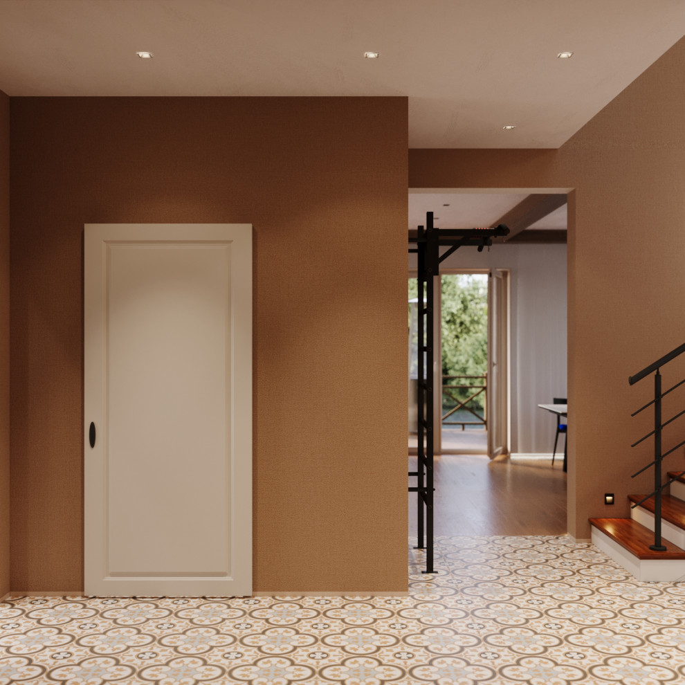 Дизайн 2х этажного дома в стиле эклектика