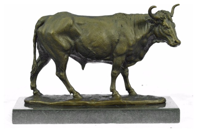 Bronze Sculpture Statue Decor Art Deco Spanish Fighting Bull Stamped Bronze Sculpture Statue Decor Art Deco Spanish Fighting Bull Stamped Spain