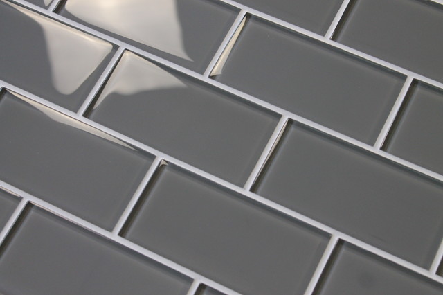 Pebble Gray Gl Subway Tile Contemporary Mosaic By Pebble Gray Gl Subway Tile Sample