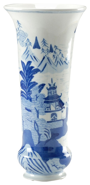 Chelsea House Hand Painted Porcelain Canton Vase 381297