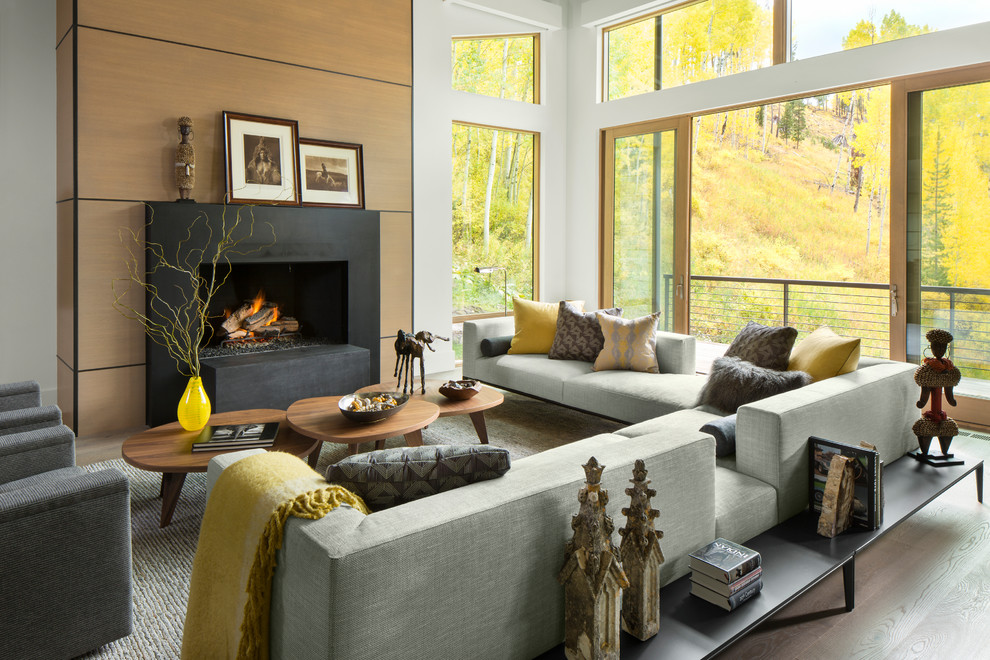 warm contemporary modern living room