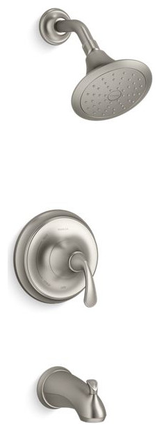 Kohler Forte Rite-Temp With NPT Spout, 1.75 GPM Showerhead Brushed Nickel