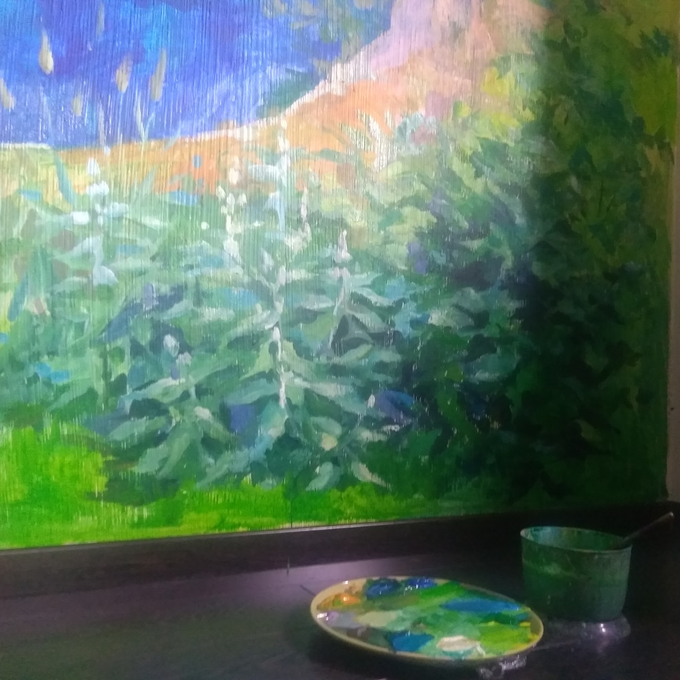 Роспись стен в детской семьи Макарских