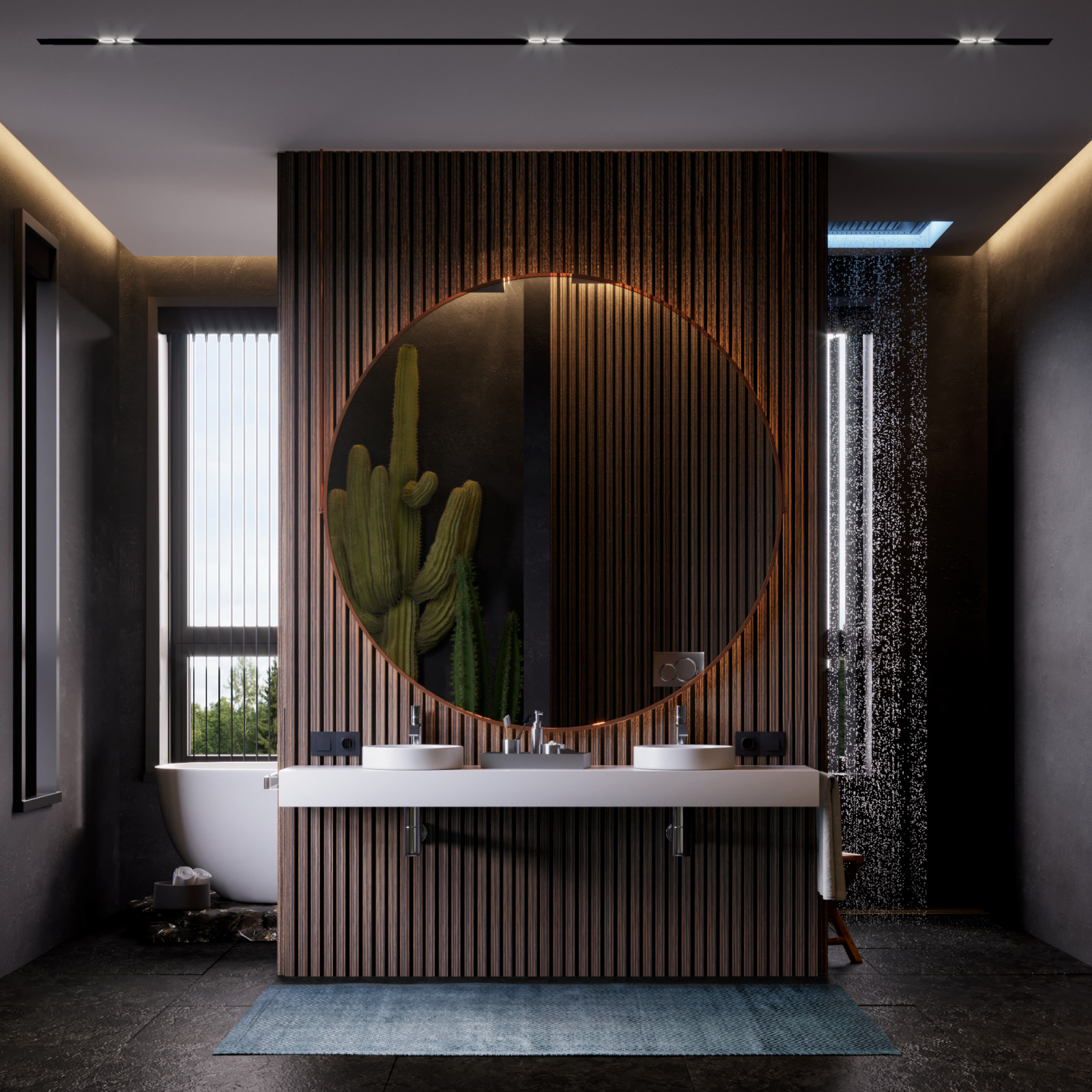 Интерьер дома возле леса