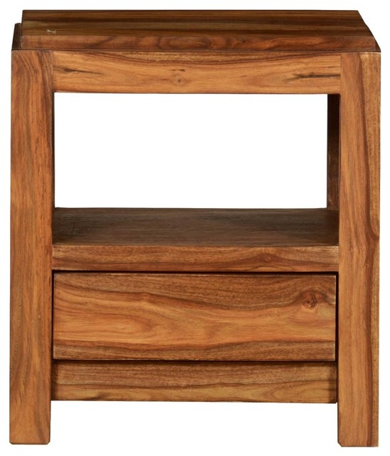 Pioneer Modern Rustic Solid Wood Nightstand End Table W Drawer Pioneer Modern Rustic Solid Wood Nightstand End Table W Drawer Transitional Side Tables And By Sierra Living Concepts