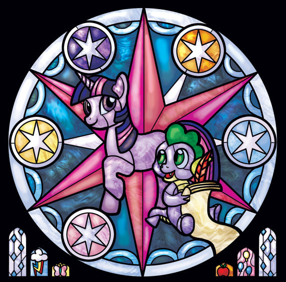 Twilight Sparkle Stained Glass Print by Fay Productions