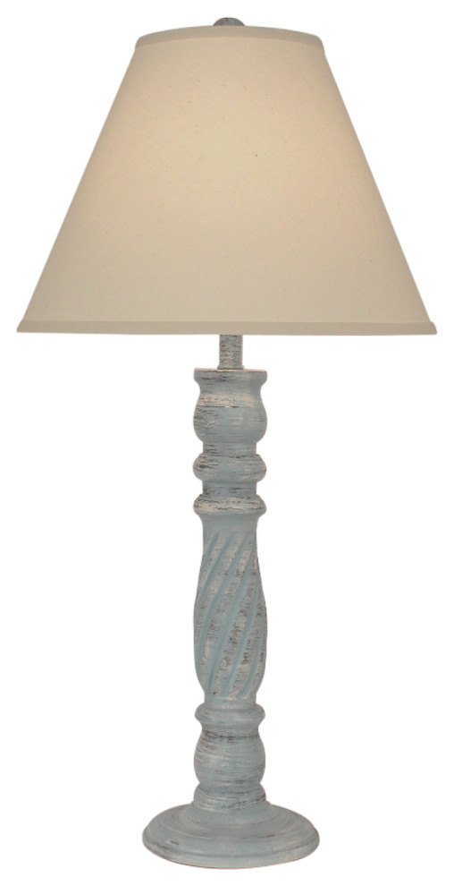 Cottage Atlantic Gray Swirl Candlestick Table Lamp French Country