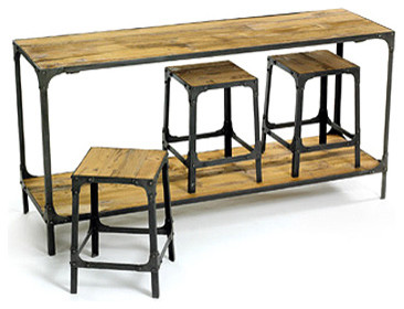 Reclaimed Console and Stools