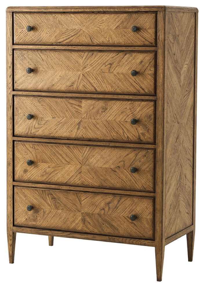 Neo Classic Oak Tall Dresser Transitional Dressers by English