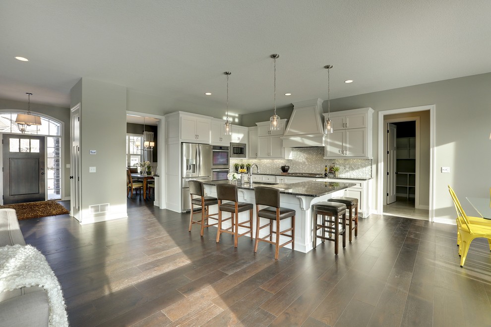 Example of a transitional kitchen design in Minneapolis