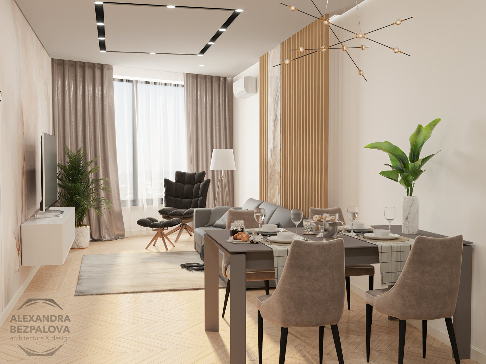 Дизайн проект квартиры на ул. Комсомольская г. Хабаровск