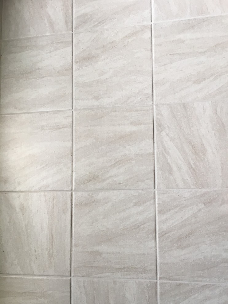 Inspiration for a transitional porcelain tile and gray floor kitchen remodel in Cincinnati