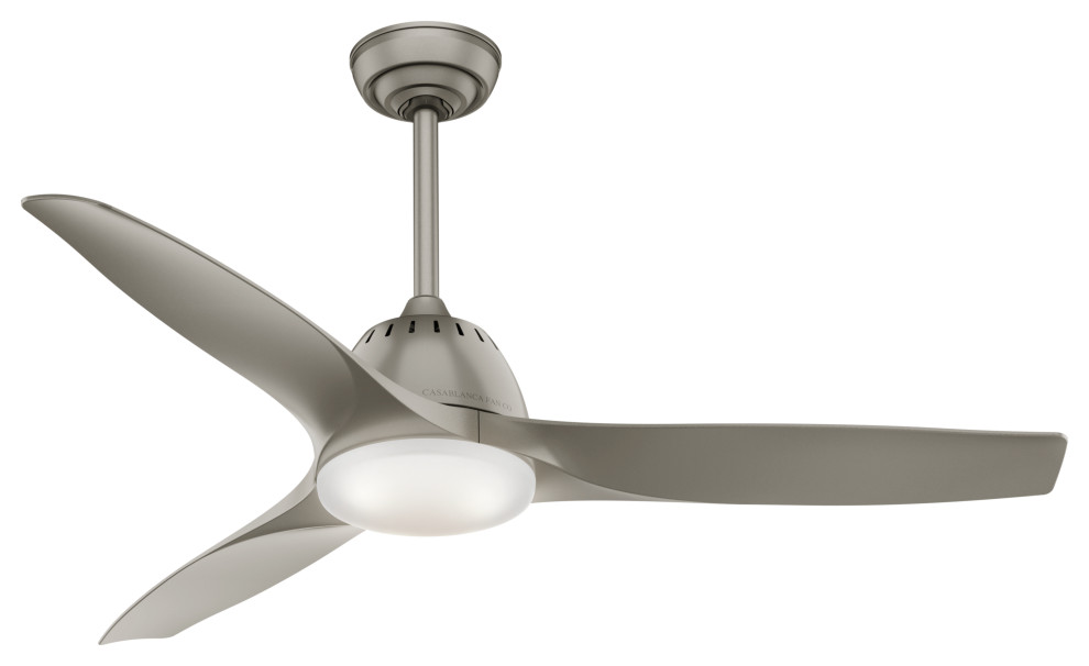Casablanca 52" Wisp Pewter Ceiling Fan With Light and Remote