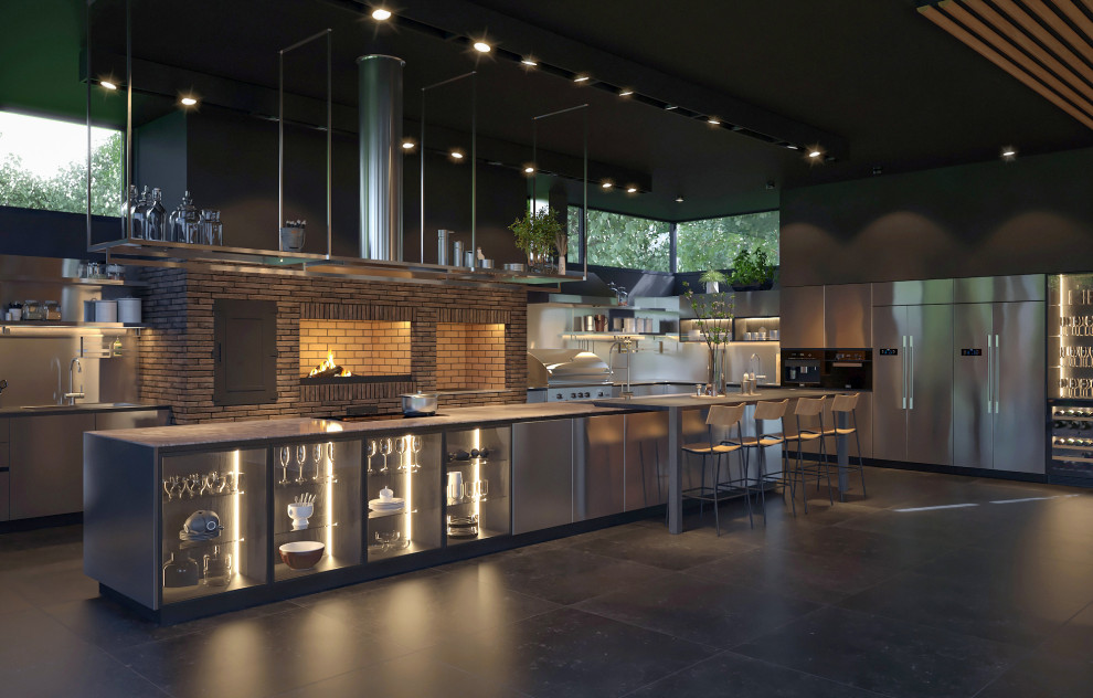 Интерьер павильона летней кухни