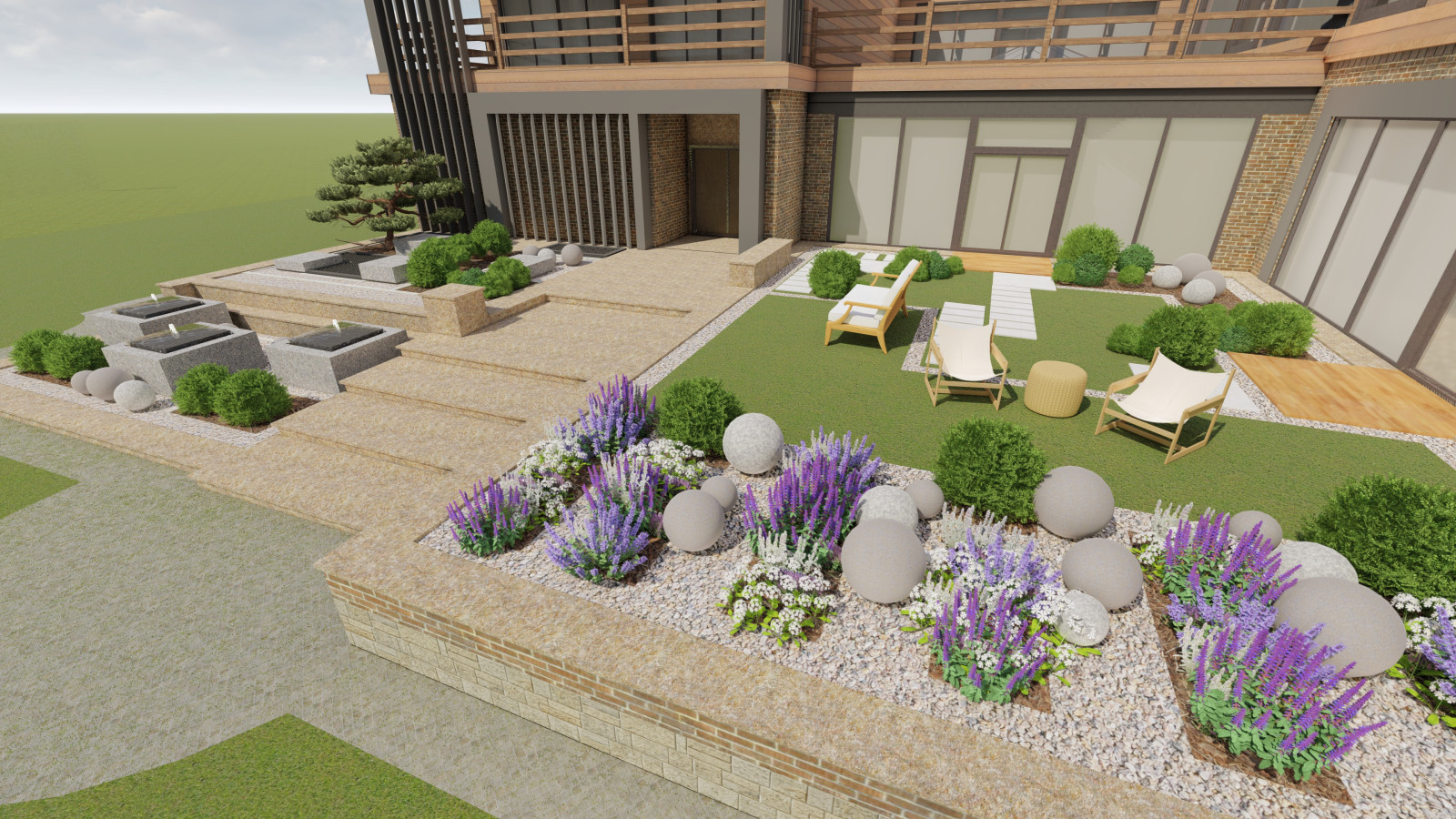 Реконструкция пространства у здания бассейна