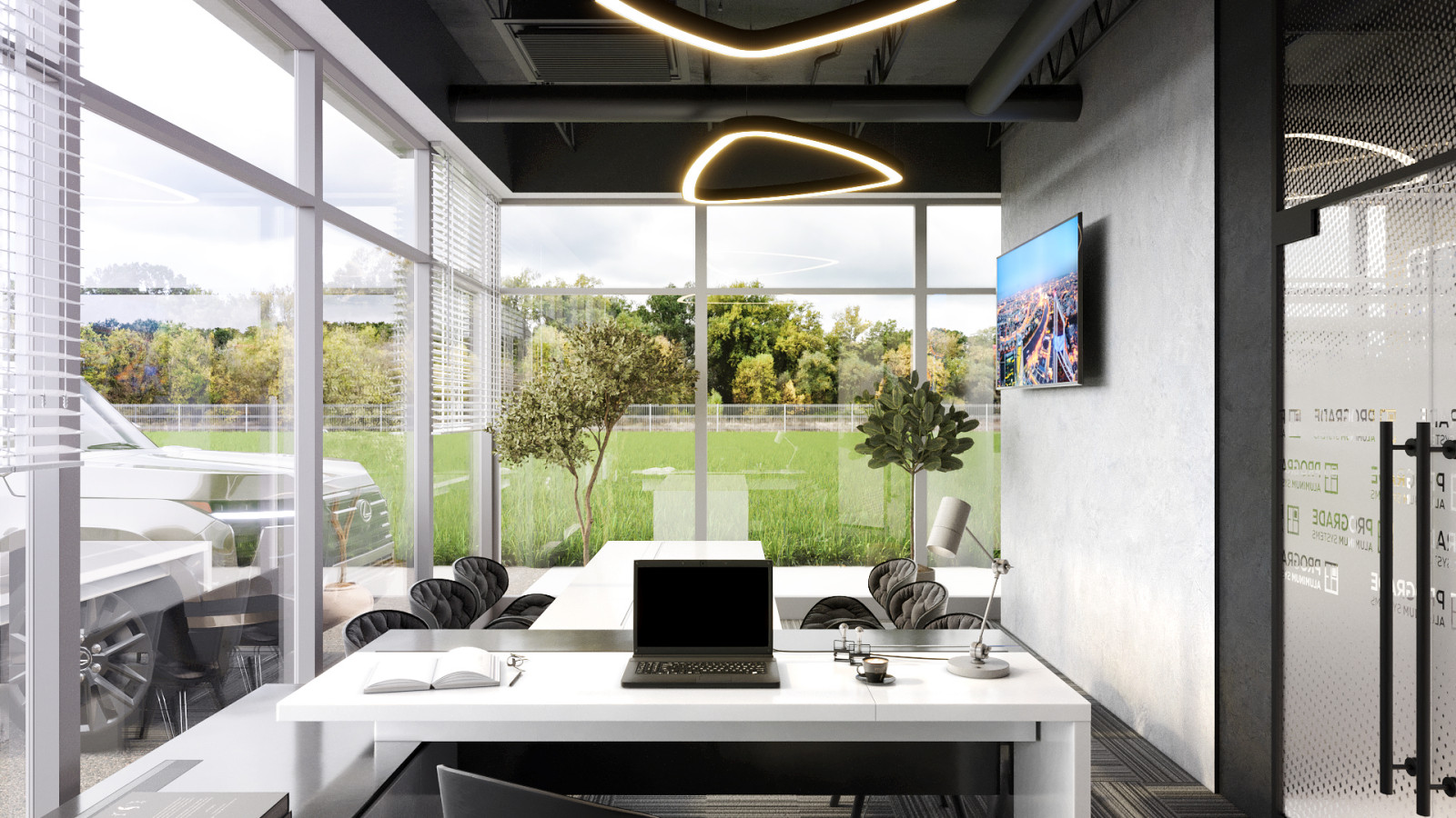 Office interior design options for ProGrade Aluminum Systems Corp. USA