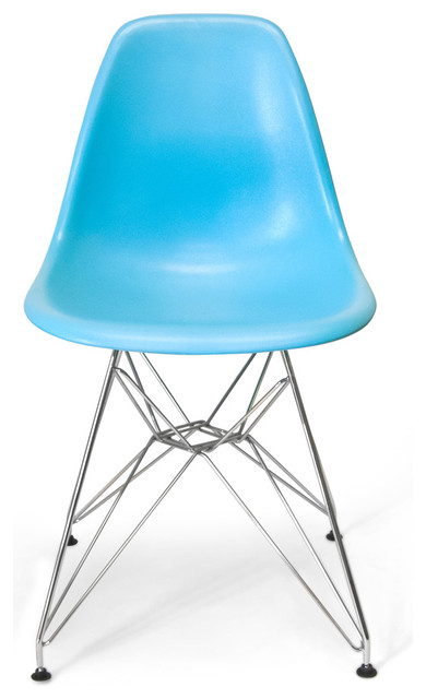 Molded Plastic Eiffel Side Chair, Set of 2