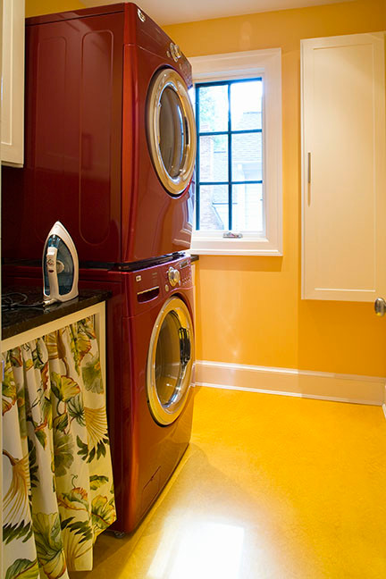 Design ideas for an eclectic laundry room in DC Metro.