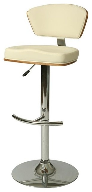 Hydraulic Lift Barstool, Ivory