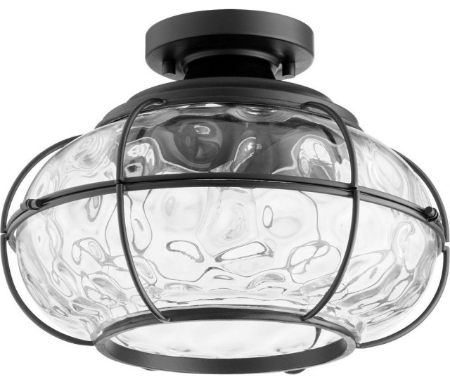 Quorum Lighting 33751369 Flush Mount Light, Noir Beach Style