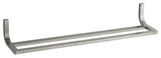 Polished Chrome Kohler K-11582-CP Loure 24-Inch Double Towel Bar